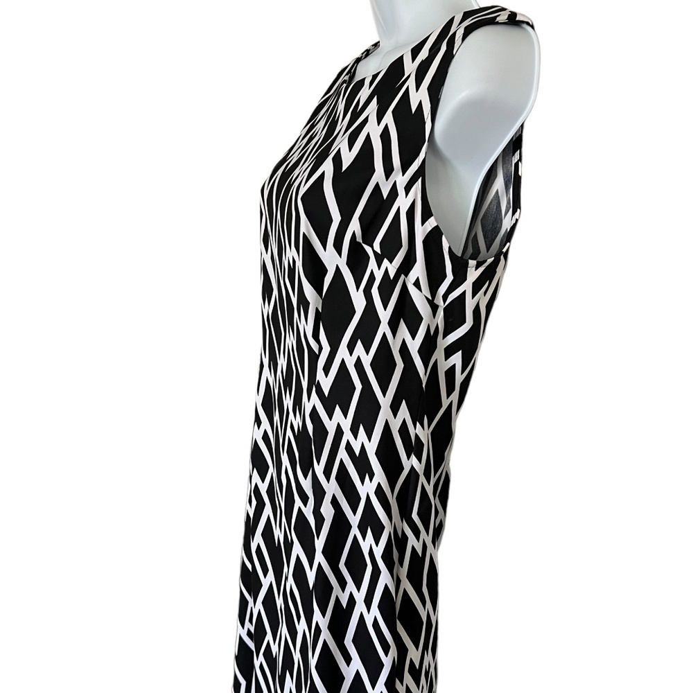 Connected Apparel | Petite | Boat Neck Print Dress - Picture 2 of 5
